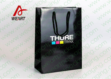 Eco Friendly Yellow Art Paper Bags Customized Size Storage Used