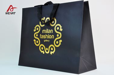 Matt Laminated Cloth Shopping Personalised Paper Carrier Bags With Hot Stamping LOGO